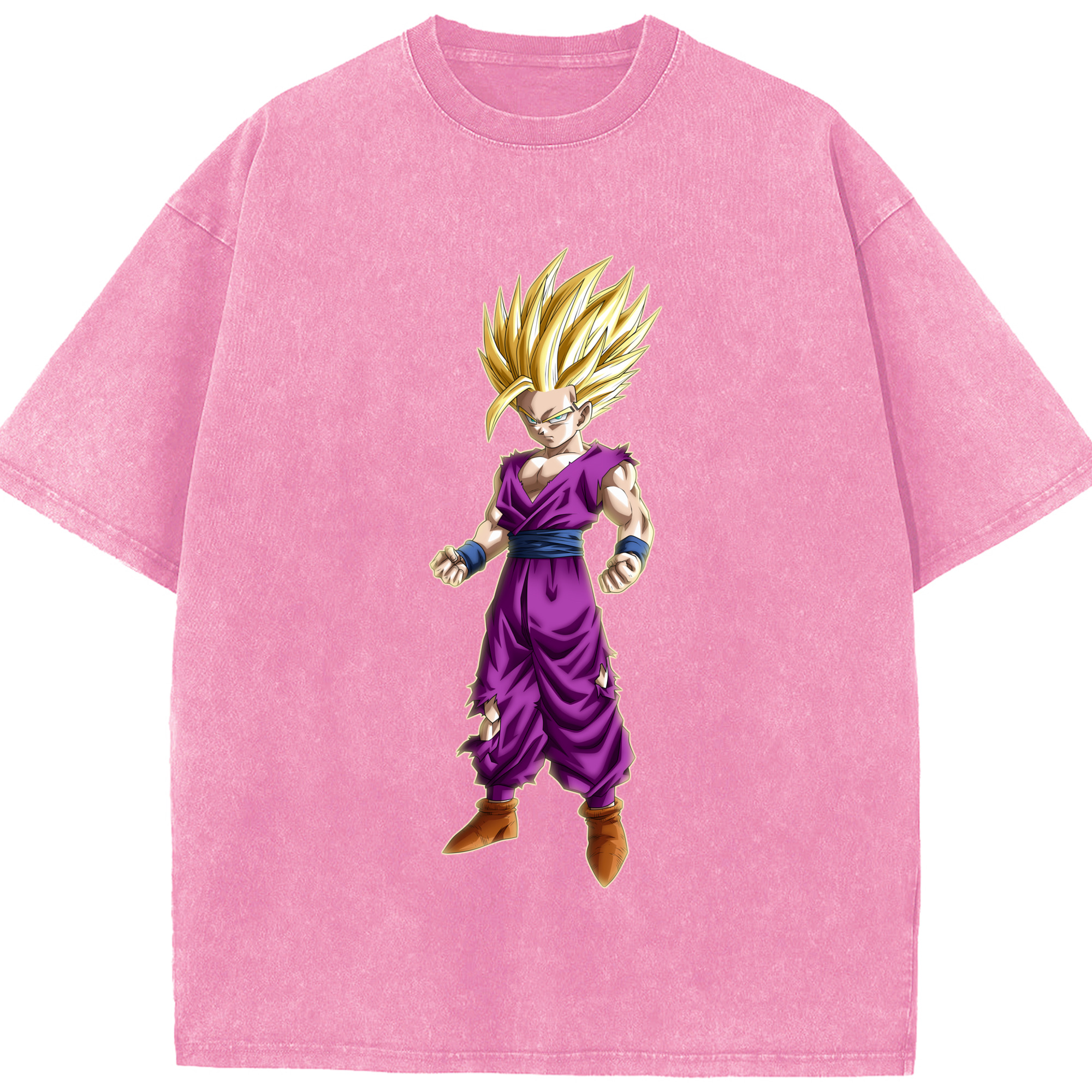 （画像用） ドラゴンボール 孫 悟飯（そんごはん）DRAGON BALL Son Gohan 綿100% ヴィンテージ風 半袖Tシャツ（フロントプリント）